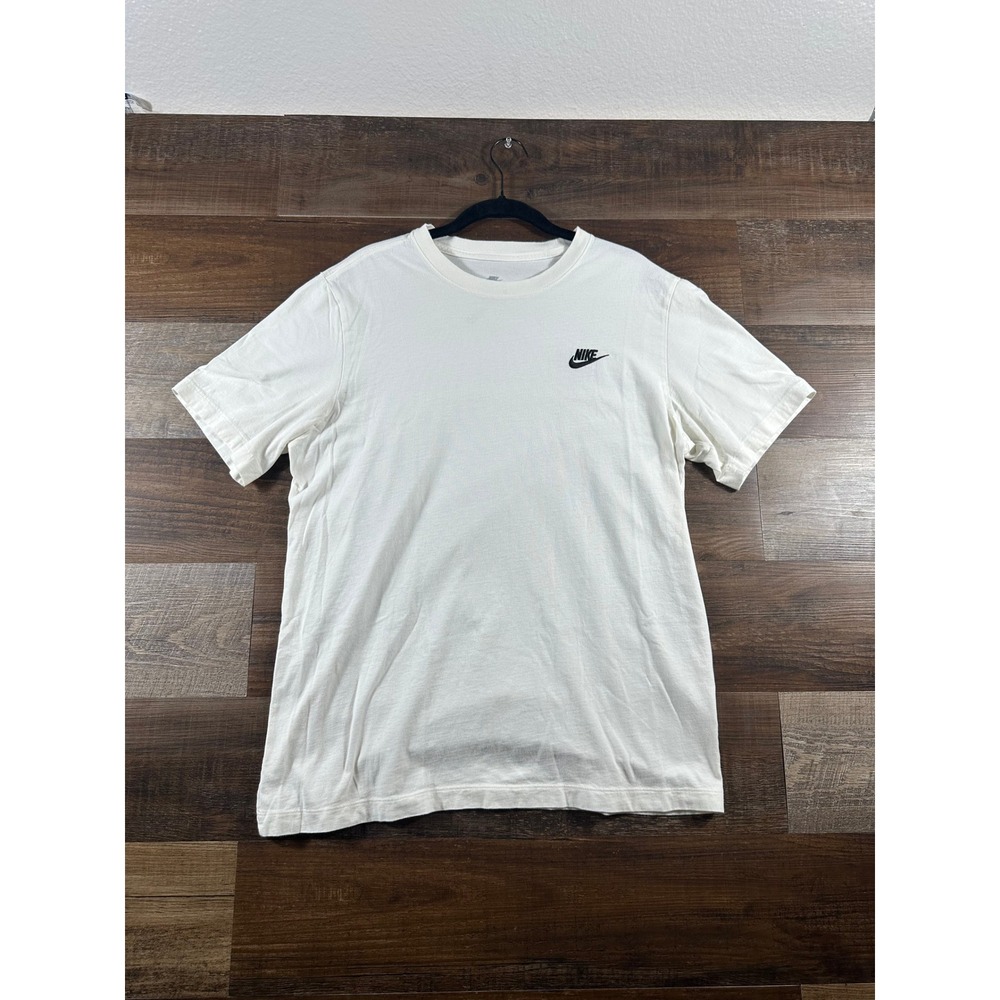 Nike Sportswear Futura Logo Embroidered Tee Off White Sail Mens Large AR4997-133